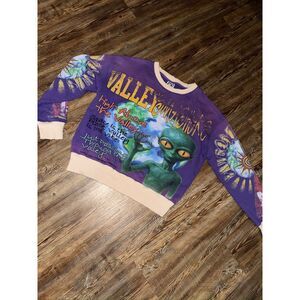Vale Purple Space Alien Crewneck